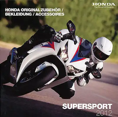 Honda - Supersport-Zubehör  - Prospekt  - 01/2012 - Deutsch - nl-Versandhandel