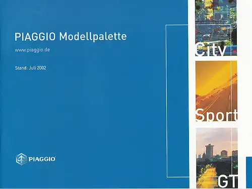 Piaggio - Modellpalette  - 2002  - Deutsch - nl-Versandhandel