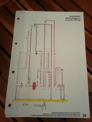 VW-Typ3-Zusatz-Schaltpan-Wiring diagram-Plan de Cablage-08.1972-ORIGINAL