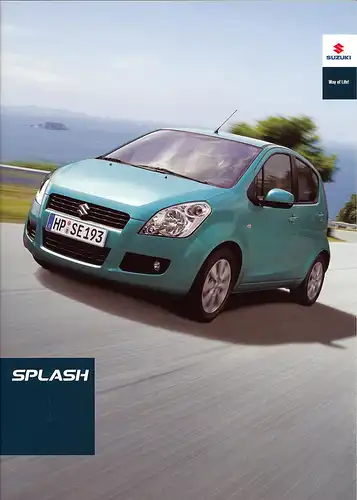 Suzuki -  Splash - Prospekt + Preisliste - 01/09 - Deutsch - nl-Versandhandel