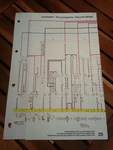 VW-Typ3-Schaltpan-Wiring diagram-Plan de Cablage-08.1972-ORIGINAL