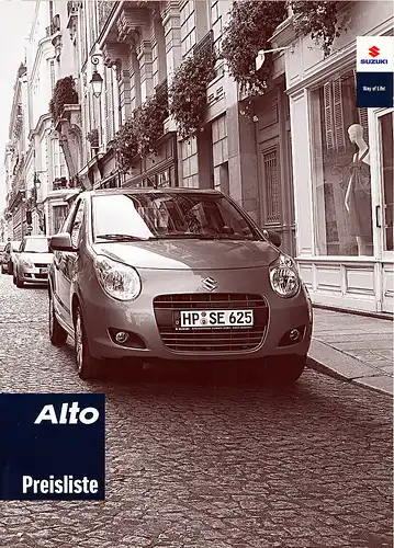 Suzuki - Alto - Prospekt+Preise - 2009 - Deutsch - nl-Versandhandel