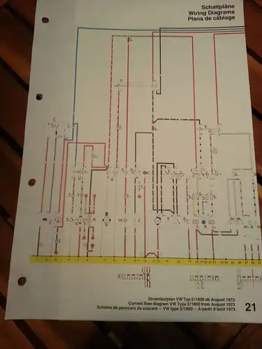 VW-Typ2/1800-Schaltpan-Wiring diagram-Plan de Cablage-08.1973-ORIGINAL