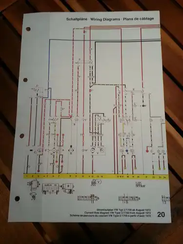 VW-Typ2/1700-Schaltpan-Wiring diagram-Plan de Cablage-08.1972-ORIGINAL