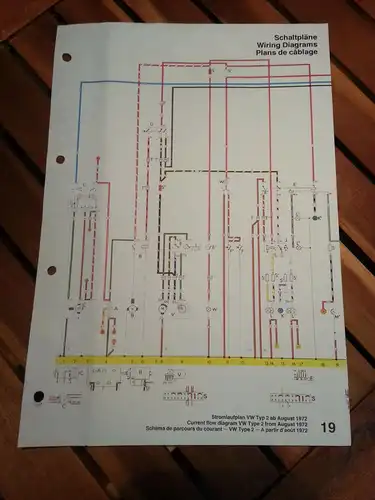 VW-Typ2-Schaltpan-Wiring diagram-Plan de Cablage-08.1972-ORIGINAL