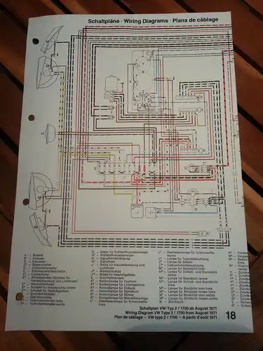 VW-Typ2/1700-Schaltpan-Wiring diagram-Plan de Cablage-08.1971-ORIGINAL