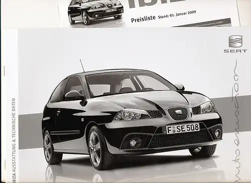 Seat - Ibiza - Preise/Ausstattung - 01/09 - Deutsch - nl-Versandhandel