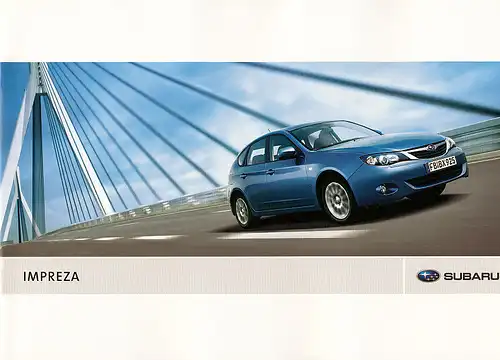 Subaru - Impreza - Prospekt + Preise  - 09/08 - Deutsch - nl-Versandhandel