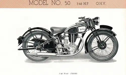 Norton - Motorrad-Programm - Prospekt -  1936 - english -   nl-Versandhandel