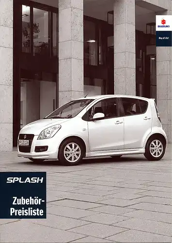 Suzuki -Splash-Zubehör-Prospekt+Preisliste - 09/09 - Deutsch - nl-Versandhandel