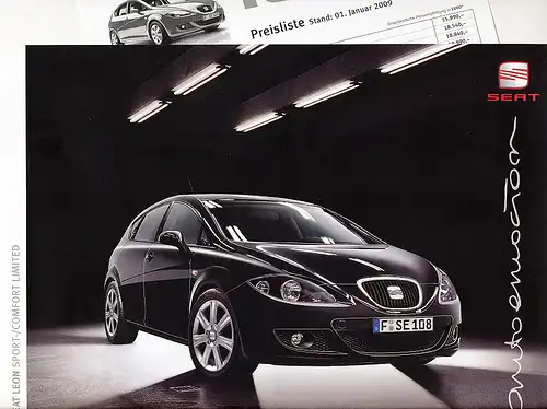 Seat - Leon - Sport -  Prospekt&Preise  - 07/08 - Deutsch - nl-Versandhandel