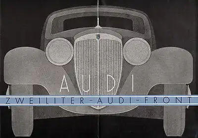 Audi - Front - Zweiliter  - 1933 -  Prospekt  - Deutsch - nl-Versandhandel