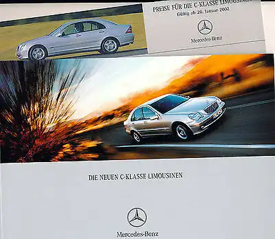 Mercedes-Benz -C- Klasse - Prospekt 01/01 + Preisliste 01/02 - nl-Versandhandel