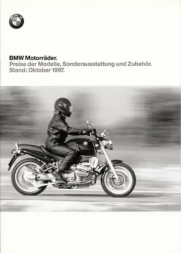 BMW - Motorräder - Preisliste - Deutsch - 10/1997 -    nl-Versandhandel