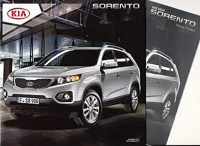 Kia - Sorrento - Prospekt+Preise - 11/2011- Deutsch - nl-Versandhandel