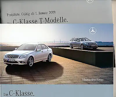 Mercedes-Benz -C-T-Modell - Prospekt 12/08 + Preisliste 01/09 - nl-Versandhandel
