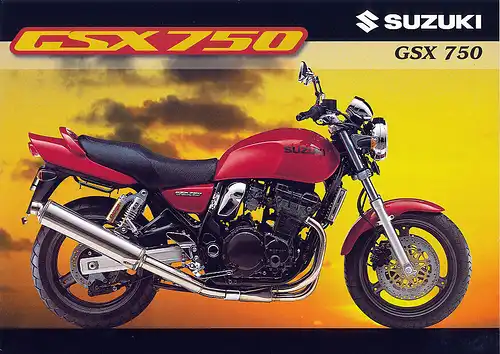 Suzuki - GSX 750 - Prospekt -  10/97  - Deutsch - nl-Versandhandel