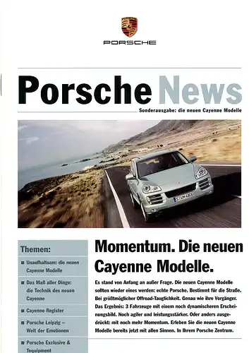 Porsche - News -  11.06 - Sonderausgabe Cayenne - Deutsch -  nl-Versandhandel