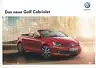 VW - Golf VI - Cabriolet  - 03/11 - Prospekt - Deutsch - nl-Versandhandel