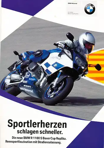 BMW - R 1100 S - Cup Replika - Prospekt - 04/02 - Deutsch - nl-Versandhandel