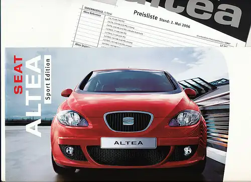 Seat -Altea -Sport Edition- Prospekt&Preise - 04/06 - Deutsch - nl-Versandhandel