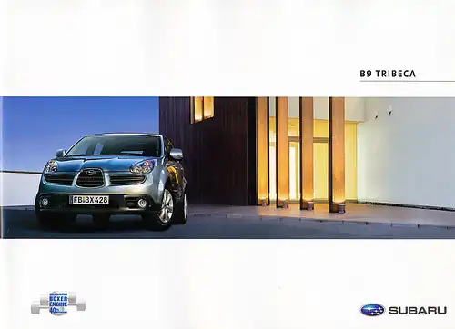Subaru - B9 Tribeca - Prospekt + Preise  - 10/06 - Deutsch - nl-Versandhandel