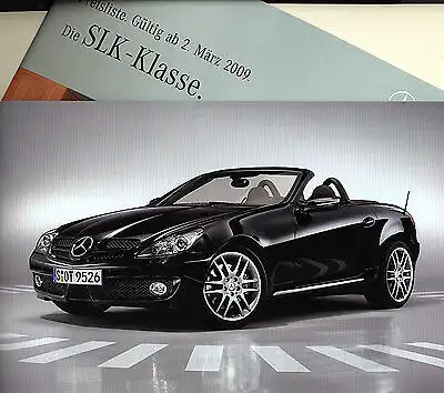 Mercedes-Benz - SLK - Prospekt 12/08 + Preisliste 03/09 -   nl-Versandhandel