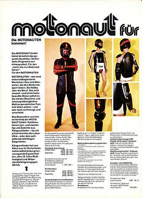 Motonaut - Motorrad Lederbekleidung - 1978 - Deutsch - nl-Versandhandel