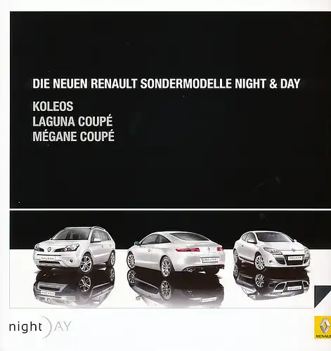 Renault - Sondermodell Night&Day - Prospekt - 09/09  - Deutsch- nl-Versandhandel