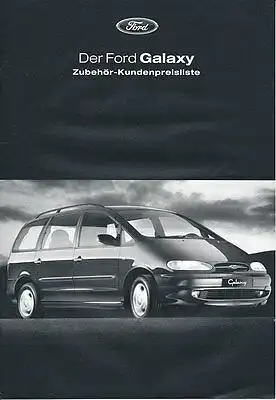Ford - Galaxy - Zubehör - Preisliste - 09/1999 - Deutsch - nl-Versandhandel