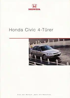 Honda - Civic - 4 Türer - Prospekt - 08/1999 - Deutsch - nl-Versandhandel