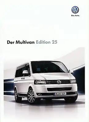 VW -  Multivan - Edition 25 - Prospekt  - 11/ 2011 - Deutsch - nl-Versandhandel