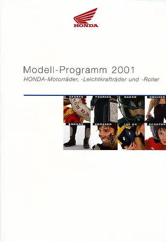Honda - Motorrad-Programm - 2001 - Deutsch - nl-Versandhandel