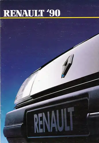 Renault -  Modellangebot ´90  -  Prospekt  - 08/89 -  Deutsch - nl-Versandhandel