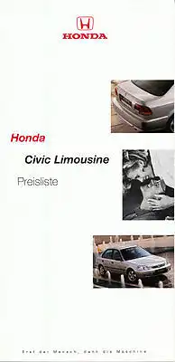 Honda - Civic - Limousine - Preisliste - 11/1999 - Deutsch - nl-Versandhandel
