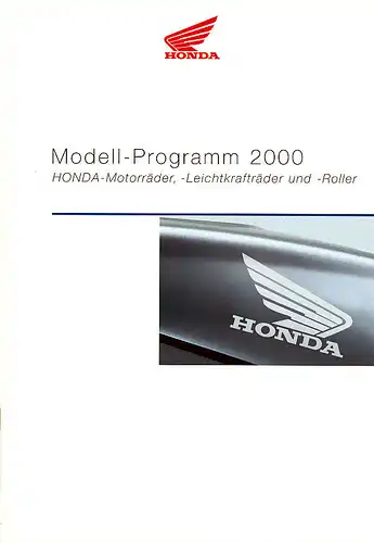 Honda - Motorrad-Programm - 2000 - Deutsch - nl-Versandhandel