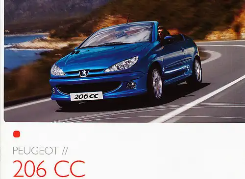 Peugeot -  206 CC -  Prospekt -  04/06 - Deutsch - nl-Versandhandel