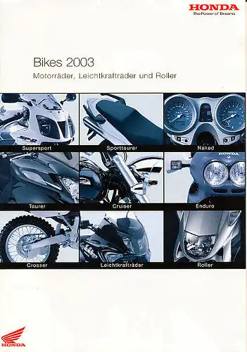 Honda - Modell-Programm - 2003 - Deutsch - nl-Versandhandel