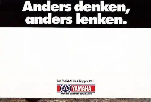 Yamaha - Chopper-Progamm - Prospekt  - Januar 1981 -  Deutsch - nl-Versandhandel