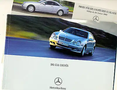 Mercedes-Benz - CLK-Coupé - Prospekt 01/01 + Preisliste 01/02 - nl-Versandhandel