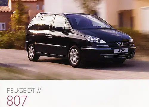 Peugeot  - 807 - Prospekt  - 03/08 - Deutsch - nl-Versandhandel