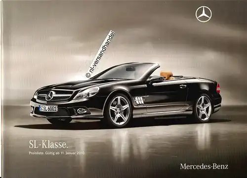 Mercedes-Benz - SL  - Preisliste - 01/10 - Deutsch - nl-Versandhandel