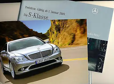 Mercedes-Benz -S-  221 - Prospekt 12/08 + Preisliste 01/09 -  nl-Versandhandel
