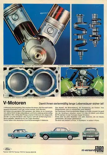 FORD-12M-1965-VINTAGE-Reklame-Werbung-genuine Ad-La publicité-nl-Versandhandel