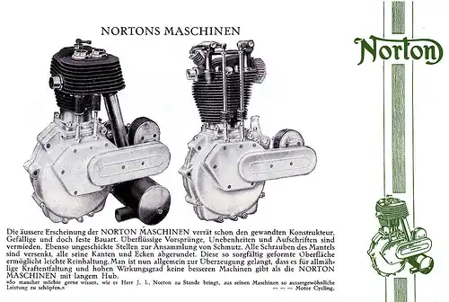 Norton - Motorrad-Programm - Prospekt - 1923 - Deutsch  - nl-Versandhandel