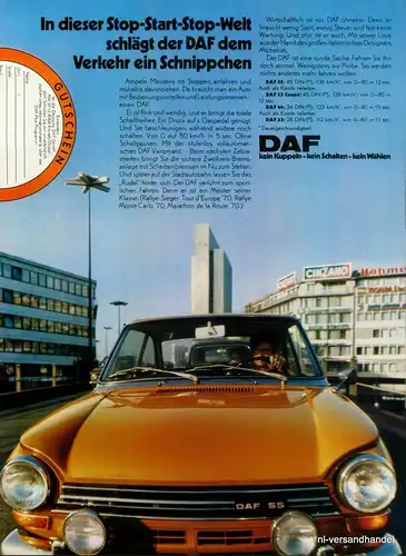 DAF-55-45PS-1971-Reklame-Werbung-genuine Advert-La publicité-nl-Versandhandel