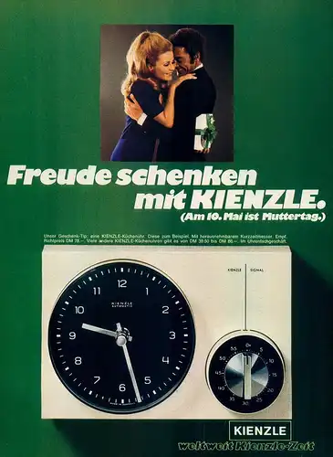 Kienzle-Küchenuhr-70-Reklame-Werbung-vintage print ad-Vintage Publicidad-老式平面广告