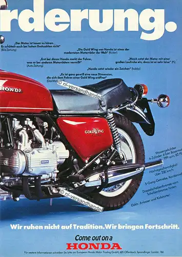 Honda-GoldWing-1975-Reklame-Werbung-genuine Advertising -nl-Versandhandel 