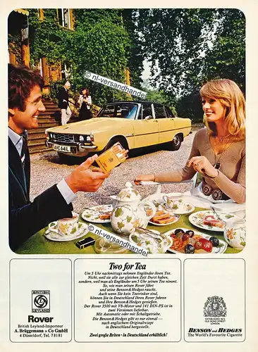 Rover-3500-V8-1975-Reklame-Werbung-genuine Advertising -nl-Versandhandel