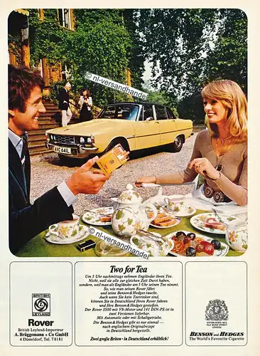 Rover-3500-V8-1975-Reklame-Werbung-genuine Advertising -nl-Versandhandel 
